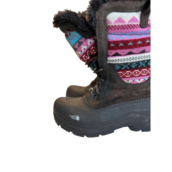 The North Face Shellista Lace Novelty Winter Boots Girls Sz 7 - Picture 2 of 10